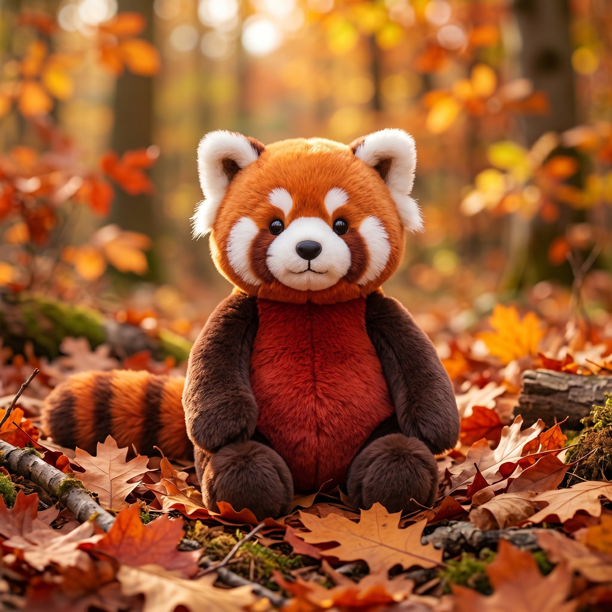 Rusty the Red Panda — Pluffio weighted plushie product shot